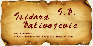 Isidora Malivojević vizit kartica